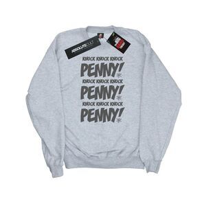 The Big Bang Theory Womens/Ladies Knock Knock Penny Sheldon Sweatshirt / Heather